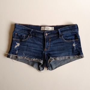 ABERCROMBIE & FITCH Distressed Jean Shorts